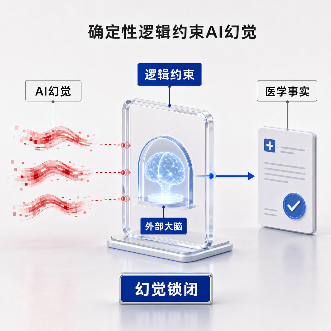 确定性逻辑约束AI幻觉机制图